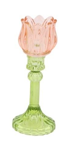 waxinehouder tulp L amber